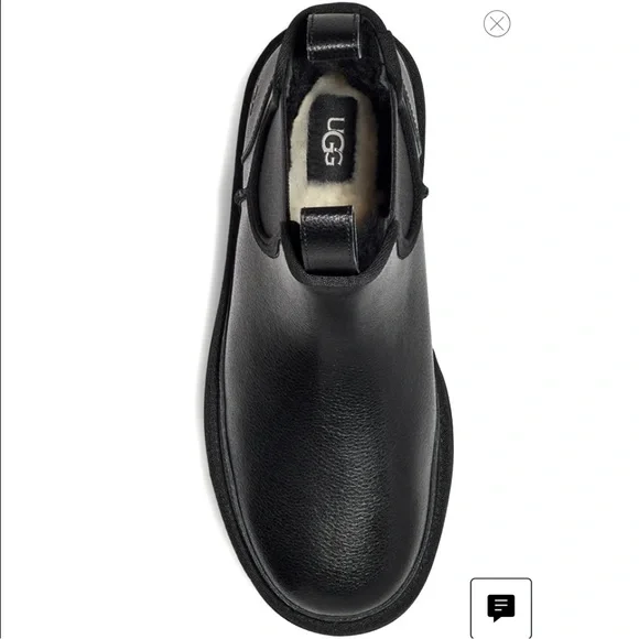 📌SOLD📌 UGG NEUMEL BLACK LEATHER PLATFORM CHELSEA BOOT🆕 - Picture 6 of 8
